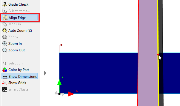 Multicutting part of a cluster - align first edge