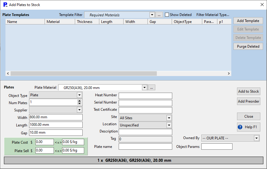 Workflow add plates