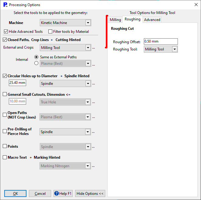 Roughing and finishing with mill processing 2