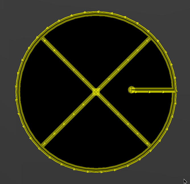 Hole Destroy X Pattern, 1 central pierce